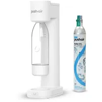 DAFI Wassersprudler Wassersprudler Pushair inkl. 1 Co2 Zylinder und 0,7l Flasche weiß