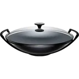 Le Creuset Wok mit Glasdeckel 36 cm schwarz