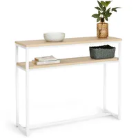 IDMarket Doppelkonsole Industriedesign 100 x 30 x 80 cm Weiß