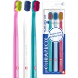 Curaprox CS 5460 Ultraweiche Zahnbürste | Zufällige Farbe | Zahnfleisch- und Zahnpflege für Erwachsene | Ultraweiche Curen®-Borsten | Einzelpackung | Hergestellt in der Schweiz