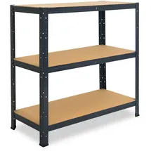 shelfplaza HOME 90x70x50 cm Schwerlastregal in anthrazit mit 3 Böden und 175 kg Traglast pro Boden