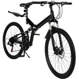 CLEADONG 26 Zoll Mountainbike, 21-Gang Klappfahrrad Mountainbike Erwachsenen Fahrrad Klappbar Rennrad, Fully MTB für Mädchen Jungen Herren und Damen