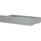 Beliani Bettschublade 2er Set Kiefernholz Grau