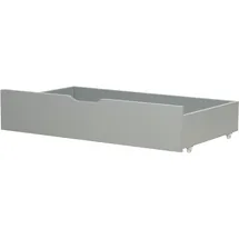 Beliani Bettschublade 2er Set Kiefernholz Grau