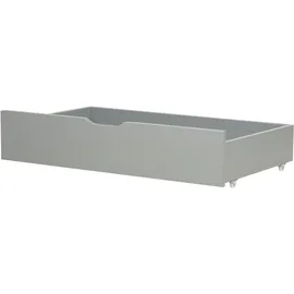 Beliani Bettschublade 2er Set Kiefernholz Grau