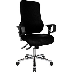 Bürostuhl TOPSTAR "Sitness 55", schwarz, Sitzfläche: 70% Wolle, 25% Polyamid, 5% sonstige Fasern, Stühle