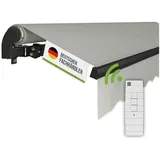 empasa Gelenkarmmarkise "START PLUS" elektronische Markise für Balkon & Terrasse, mit Fernbedienung grau 300 cm x 250 cm