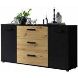 HOMETREND Sideboard Duo - Artisan Eiche / Schwarz