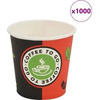 vidaXL Einweggeschirr, Einweg-Kaffeebecher Pappe 120 ml (4 oz)