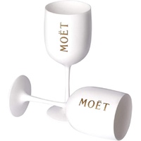 2 Stück Moët &Chandon Ice Imperial Champagner Becher,0.48L Wine Party Moet Rose Piccolo , Weiß