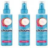 3x Schauma Sprühpflege Feuchtigkeit & Glanz Sprühspülung mit Reiswasser,200ml