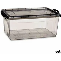 Kipit Aufbewahrungsbox mit Deckel Anthrazit Kunststoff 22 L 32