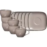 Ritzenhoff & Breker Tasse, Casa Espressotassen mit Untertassen 80 ml 6 x)