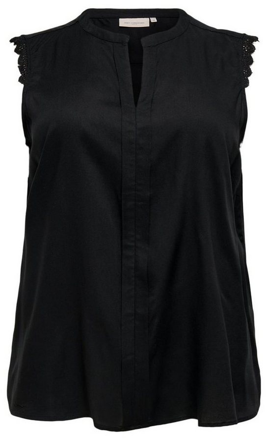 ONLY CARMAKOMA Blusenshirt Ärmellose Basic Bluse Große Größen Curvy Plus Size Übergröße (1-tlg) 4081 in Schwarz schwarz 52ARIZONAS