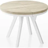 WFL GROUP Esstisch, Sonoma Eiche, Rund, 100x76x100 cm, Esszimmer, Tische, Esstische