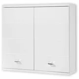BASIC by Balculina Hängeschrank Weiß - Moderner Badezimmerschrank Bad Schrank mit viel Stauraum - 76 x 71 x 23 cm (B/H/T)
