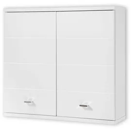 BASIC by Balculina Hängeschrank Weiß - Moderner Badezimmerschrank Bad Schrank mit viel Stauraum - 76 x 71 x 23 cm (B/H/T)