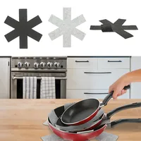 Cepewa Pfannenschutzmatte 3er Set | Filz 2 Ø35cm Farben Anti-Rutschnoppen | Schutzmatte Pfannenschoner Untersetzer (1 x 3er Set Pfannenschutz Ø35cm)