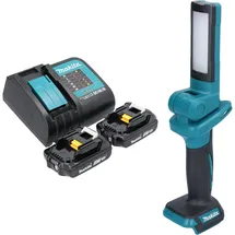 Makita DML 816 SA Akku Arbeitsleuchte 18 V 100 - 500 lm LED + 2x Akku 2,0 Ah + Ladegerät