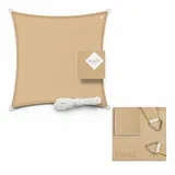 Hanse Sonnensegel Schattensegel Schattenspender Polyester Quadrat 2x2m Sand