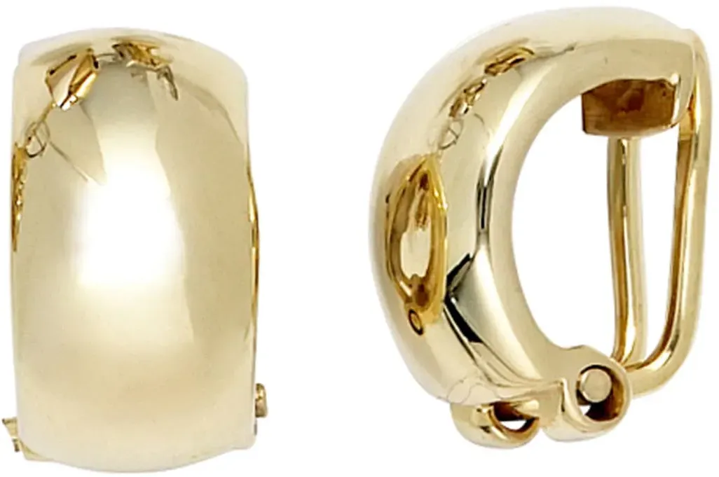Paar Ohrclips JOBO, gold (gelbgold 333), Ohrringe, Damen, Gelbgold 333, 333 Gold