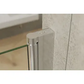 Bernstein Duschabtrennung Bernstein Nano Echtglas, 6mm NT201 100x140 cm Profil Schwarz matt