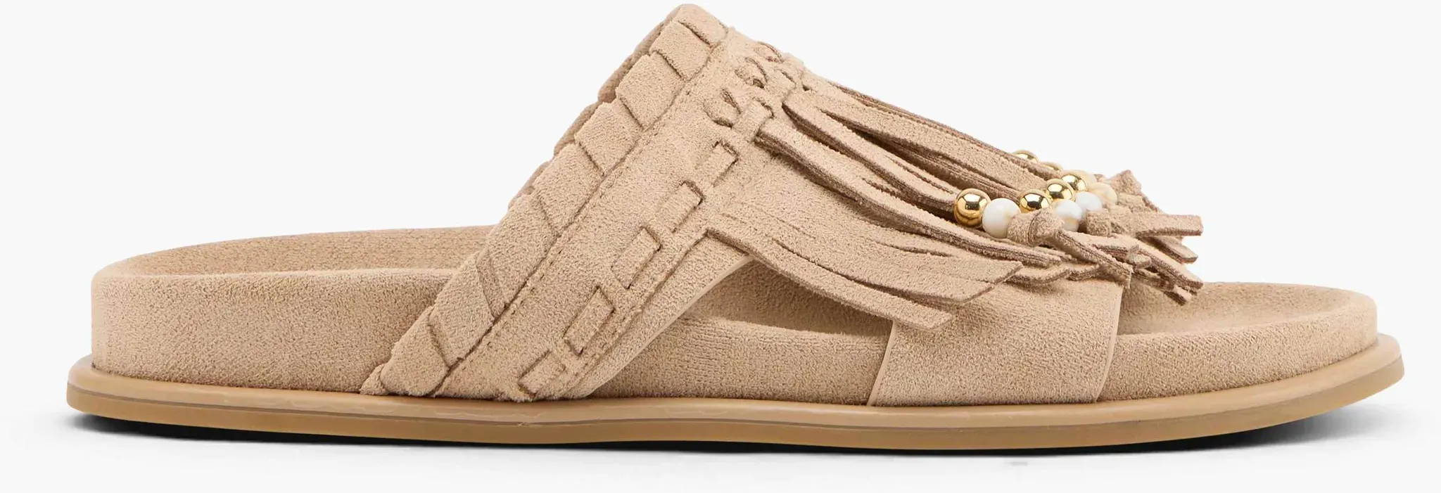 Claudia Ghizzani  Flache Pantolette Beige, Damen, Größe: 39, Material: Textil - Claudia Ghizzani  Flache Pantolette Beige, Damen, Größe: 39, Material: Textil - woman - Beige