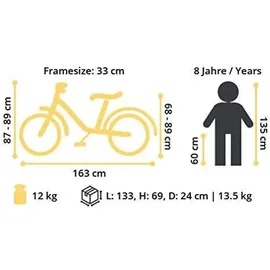 Bikestar MTB 24 Zoll RH 31 cm schwarz/grün