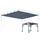 Quick Star Ersatzdach Flachdach Pergola Firenze 1 Stück 3 x 3 m Grau