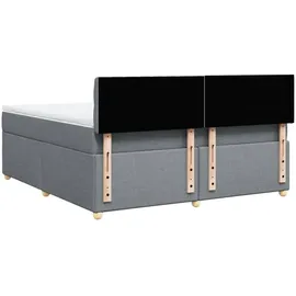 vidaXL Boxspringbett 180 x 200 cm Hellgrau