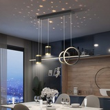 RRBEST Moderne LED Pendelleuchte Esstisches,Dimmbar Wohnzimmer Hängelampe,Verstellbar Esszimmer Lampe Hängend für Esszimmer Kücheninsel Wohnzimmer