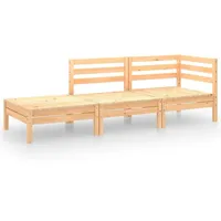 vidaXL 3-tlg. Garten-Lounge-Set Massivholz Kiefer
