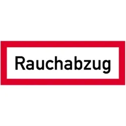 Aufkleber Rauchabzug, Folie, 148x52 mm