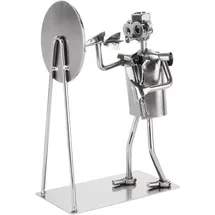 Brubaker Schraubenmännchen Darts Meisterschaft - Handarbeit Eisenfigur Metallmännchen Spieler mit Dartscheibe - Metallfigur Geschenk für Dartspieler und Darts-Fans