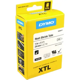 Dymo Schrumpfschlauch XTL 1868811 schwarz auf weiß 24mm x 2,7m