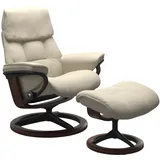 Stressless Ruby M | Signature Untergestell Batick Cream Matt Schwarz Braun