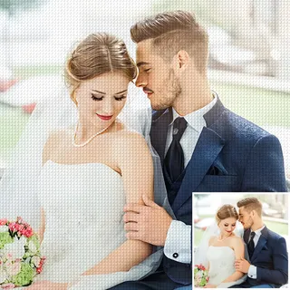 Bemaystar Diamond Painting Eigenes Foto – Custom Benutzerdefinierte Design Diamant Full Bilder, 5D Diamond Painting Personalisiert,Set für Erwachsene Home Decor 23.6x27.5inch/60x70cm