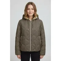 Only Steppjacke ONLY "ONLMIKI HOOD QUILT JACKET CC OTW", Damen, Gr. XS, walnut detail:oxford tan, Steppware, Obermaterial: 100% Nylon, unifarben, Po-bedeckend, Jacken Steppjacke, mit seitlichem Kordelzug am Saum