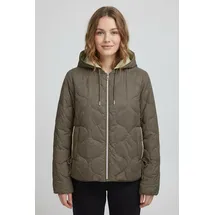 Only Steppjacke ONLY "ONLMIKI HOOD QUILT JACKET CC OTW", Damen, Gr. XS, walnut detail:oxford tan, Steppware, Obermaterial: 100% Nylon, unifarben, Po-bedeckend, Jacken Steppjacke, mit seitlichem Kordelzug am Saum