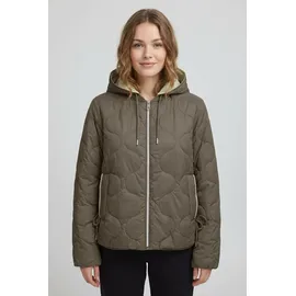 Only Steppjacke ONLY "ONLMIKI HOOD QUILT JACKET CC OTW", Damen, Gr. XS, walnut detail:oxford tan, Steppware, Obermaterial: 100% Nylon, unifarben, Po-bedeckend, Jacken Steppjacke, mit seitlichem Kordelzug am Saum