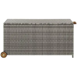 vidaXL Garten-Auflagenbox Hellgrau 120x65x61 cm Poly Rattan