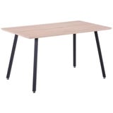 SIT Möbel Esstisch 140 x 80 cm | Platte 25 mm MDF Sonoma-Eiche Holzoptik | Gestell Metall schwarz | B 140 x T 80 x H 75 cm | 19000-12 | Serie TISCH - Naturbelassen/Schwarz