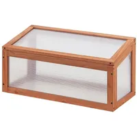 CASA.PRO Frühbeet Laarbeek Mini Gewächshaus aus Holz 60 x 30 cm Kiefernholz Polycarbonat