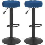 vidaXL Barhocker drehbar 2 Stk. Blau