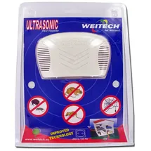 Weitech Ultraschall Vertreiber gegen Ratten, Mäuse, Spinnen, Flöhe, Zecken bis 280 qm