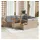 vidaXL Garten-Essgruppe 9-tlg. Beige/Grau