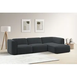 Ecksofa RAUM.ID "Merid L-Form, jederzeit durch Module erweiterbar, B/T/H: 295/162/70 cm", grau (anthrazit), B:295cm H:70cm T:162cm, 100% Polyester, Sofas, als Modul oder separat verwendbar, für individuelle Zusammenstellung, Topseller