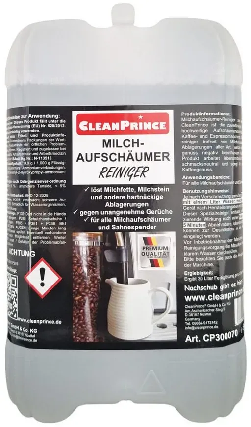 Preisvergleich Produktbild CleanPrince Milchaufschäumer Reiniger Konzentrat Milchschaum Reinigungskonzentrat (Milchaufschäumer-Reiniger)