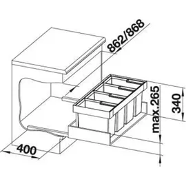 Blanco Flexon II 16 l Grau