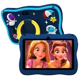 VASOUN 7 Zoll mit Robuster Hülle, WiFi Bluetooth IPS HD Kinder Android Tablet Tablet (32 GB, WiFi, Dual-Kamera, Kindersicherung, Augenschonendes IPS) blau